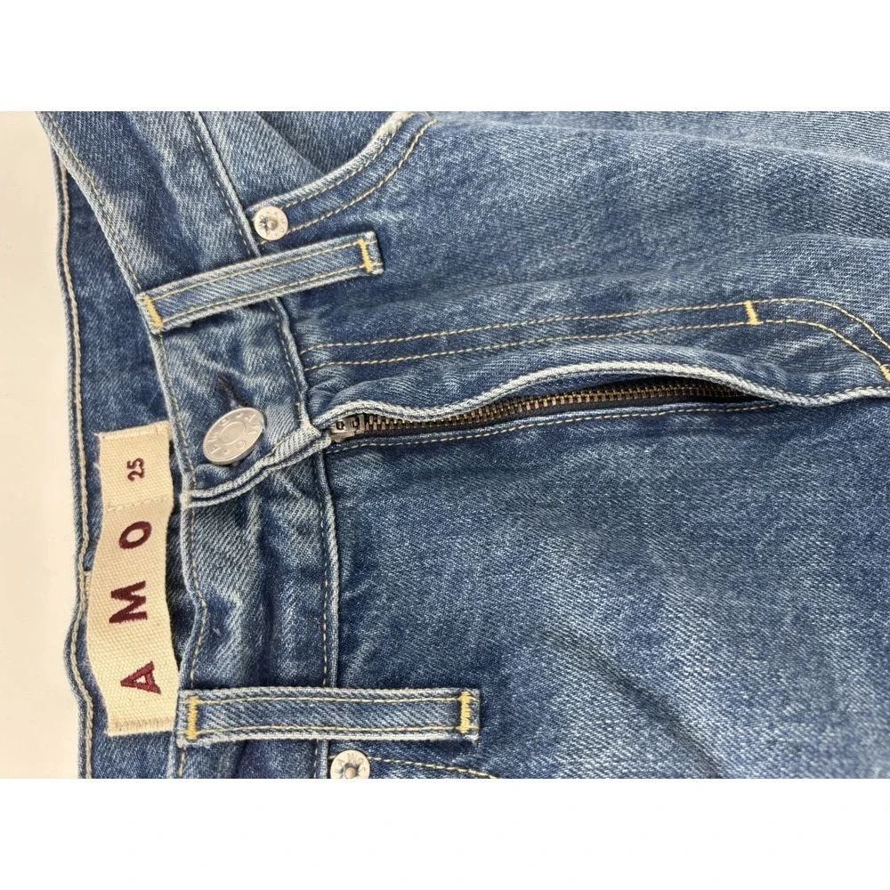 NWOT AMO Sandra Baggy Jeans Sz 25 (Meas 28) Barrel Wide Leg Cottagecore MSRP 318 - Picture 14 of 16